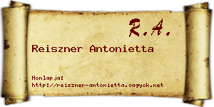 Reiszner Antonietta névjegykártya